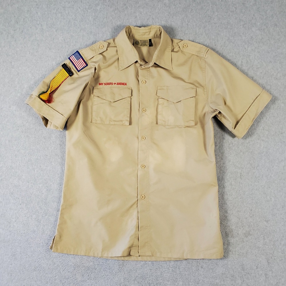 Boy Scouts of America BSA Uniform Shirt Youth XL Khaki Short Sleeve Webelos